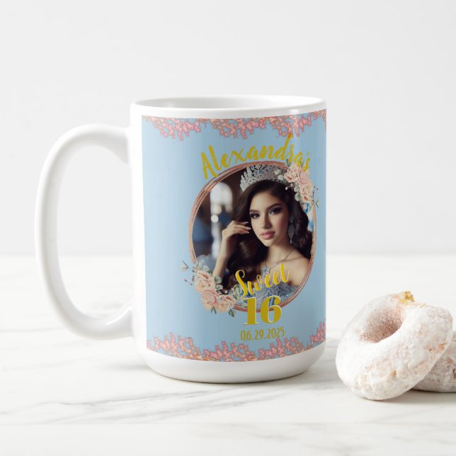 Fairytale Princess Glitter Sweet sixteen Kaffemugg (Med munk)