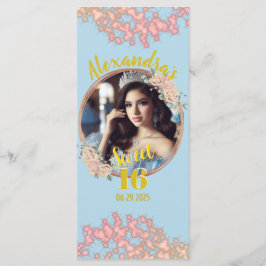 Fairytale Princess Glitter Sweet sixteen Meny