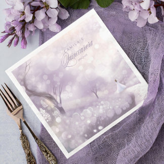 Fairytale Princess V2 Quinceanera Lavender ID1030 Pappersservett