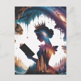 Fairytale Queen Reading Vykort