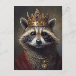 Fairytale Raccoon i Krona Vykort