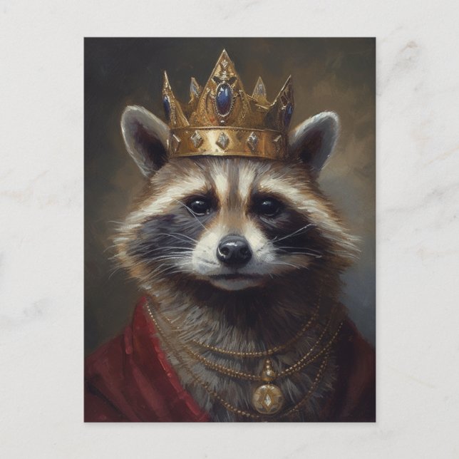Fairytale Raccoon i Krona Vykort (Framsida)