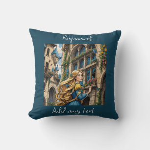 Fairytale - Rapunzel. Vacker guldhår Kudde
