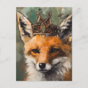 Fairytale Red Fox i Krona Vykort