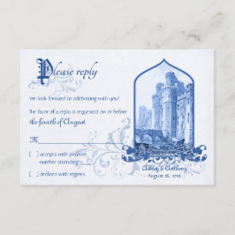 Fairytale Royal Blue Castle Gång On Bröllop OSA