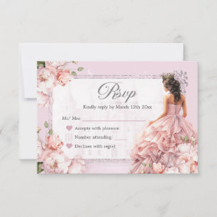 Fairytale Royal Castle Rosa Quinceanera OSA Kort