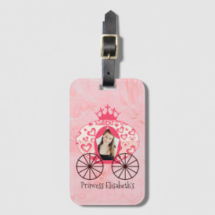Fairytale Royal Princess Carriage Girl Birthday Bagagebricka