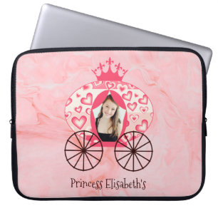 Fairytale Royal Princess Carriage Girl Birthday Laptop Fodral