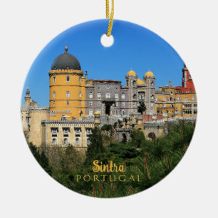 Fairytale Sintra Palace-fotot, i Portugal Julgransprydnad Keramik