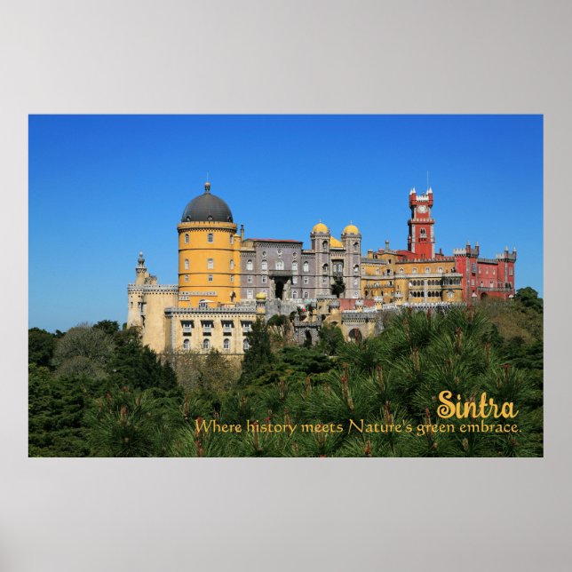 Fairytale Sintra Palace-fotot, i Portugal Poster (Framsidan)
