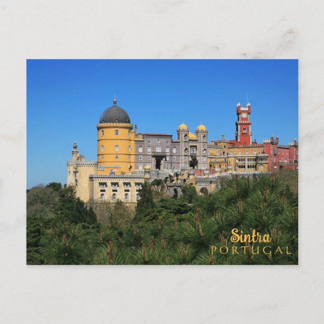Fairytale Sintra Palace-fotot, i Portugal Vykort (Framsida)