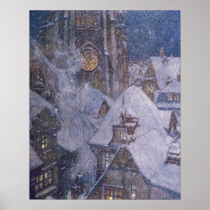 Fairytale Snow Queen by Edmund Dulac Print Poster
