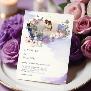 Fairytale Storybook Bröllop i Wonderland Photo Inbjudningar