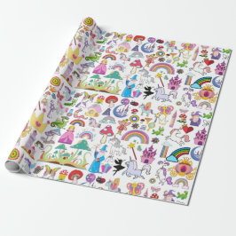 Fairytale Storybook Wrapping Papper Boutique Gift Presentpapper