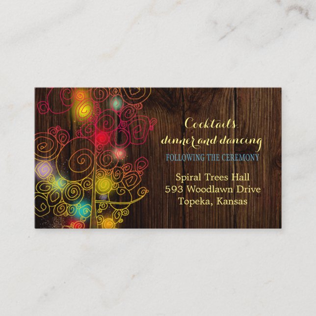 Fairytale Träd bröllopsmottagning Tilläggskort (Framsida)