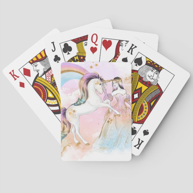 Fairytale Unicorn Fantasy Casinokort (Baksidan)
