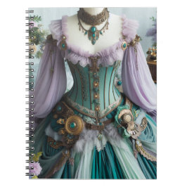 Fairytale Vår Pastel Blommigt Gown Anteckningsbok
