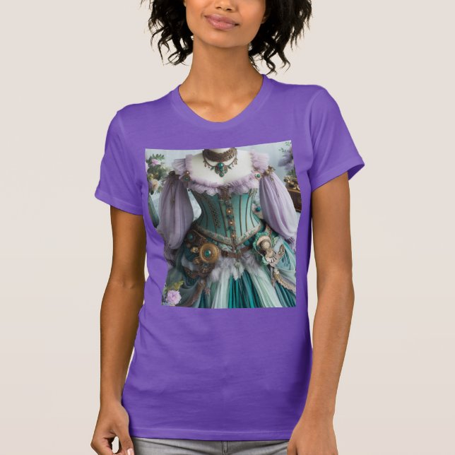 Fairytale Vår Pastel Blommigt Gown T Shirt (Framsida)