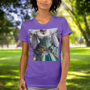 Fairytale Vår Pastel Blommigt Gown T Shirt