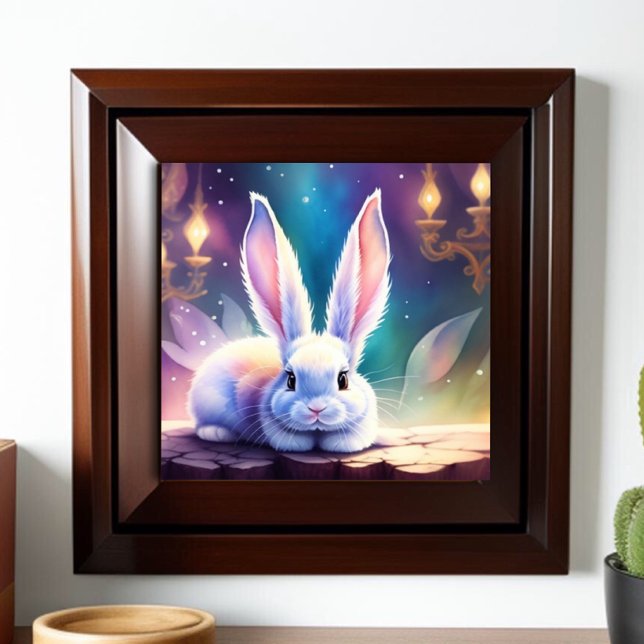Fairytale White Watercolor Bunny Poster (Skapare uppladdad)