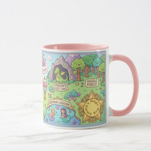 Fairytale World Map Magical Fantasy Kids Mug Mugg (Höger)