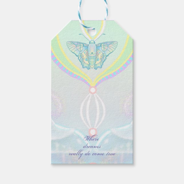 Fairytalglas tofflor, där man drömmer om kom presentetikett (Framsidan)