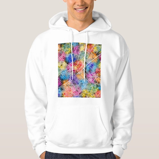 Faisalabad Pakistan City Map Hoodie (Framsida)
