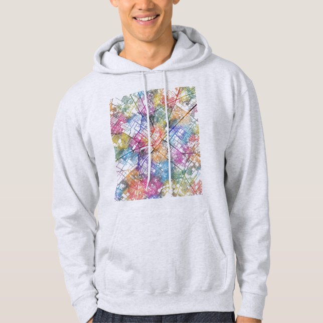 Faisalabad Pakistan City Map Hoodie (Framsida)