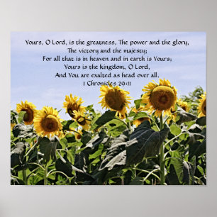 Faith 1Chronicles 29:11 Art Poster