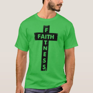 Faith and Fitness Heliga Kor Christian Weightlifte T Shirt