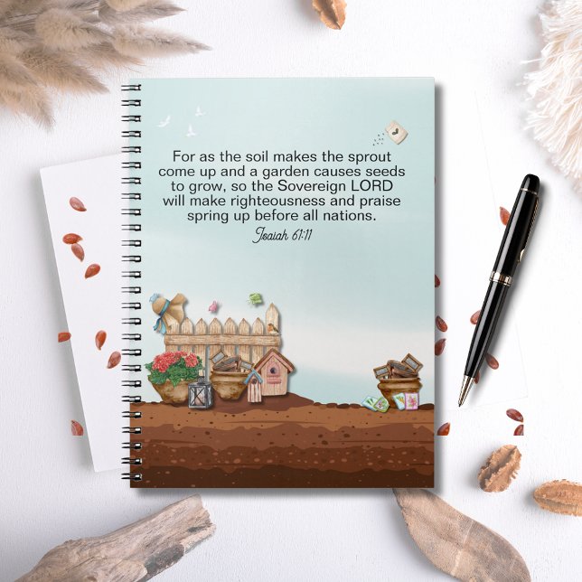 Faith and Growth Isaiah 61:11 Garden Journal Anteckningsbok (Isaiah 61:11 Gardener's Journal)
