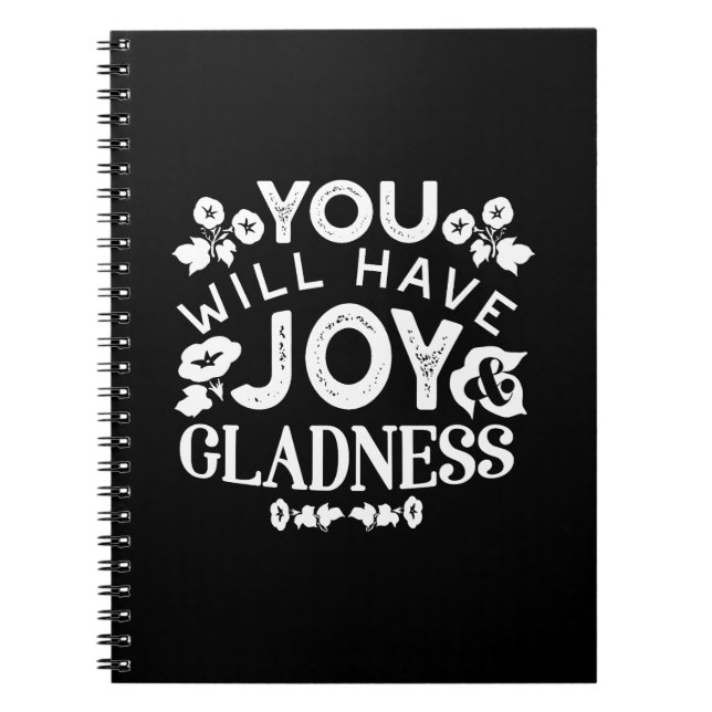 Faith and Happiness – Joy and Gladness Quotes Anteckningsbok (Framsidan)
