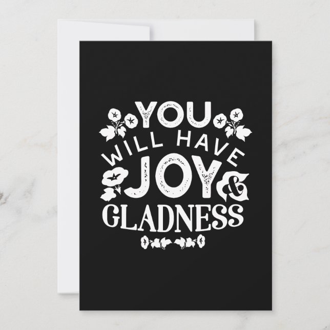 Faith and Happiness – Joy and Gladness Quotes Julkort (Framsida)