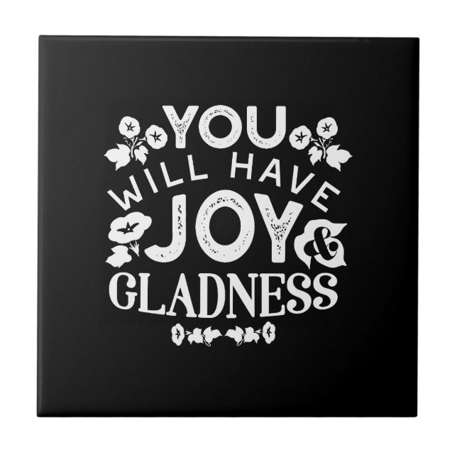 Faith and Happiness – Joy and Gladness Quotes Kakelplatta (Framsidan)
