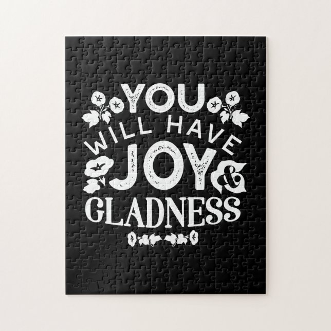 Faith and Happiness – Joy and Gladness Quotes Pussel (Vertikal)