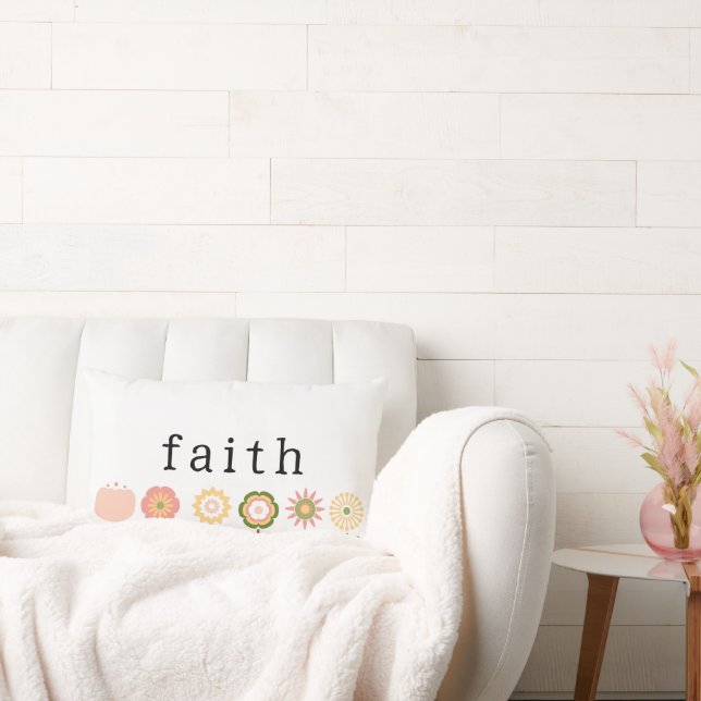 Faith and Hope Rosa Flowers Modern inspiration Lumbarkudde (Soffa)