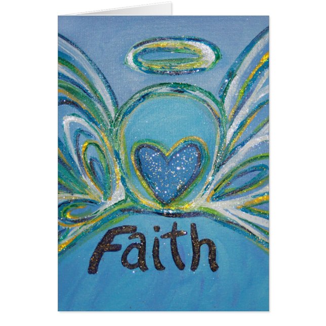 Faith Angel Greeting Card Hälsningskort (Framsidan)