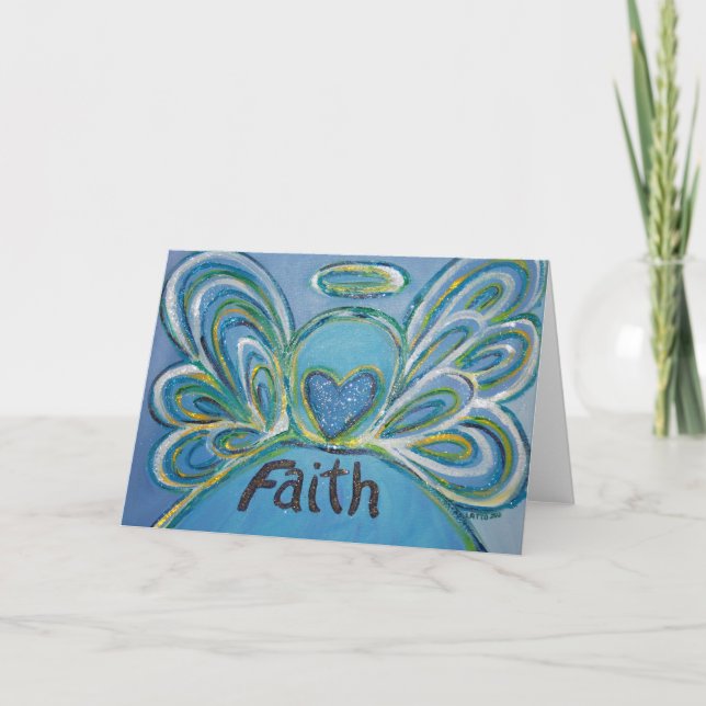 Faith Angel Greeting Card Helgkort (Framsida)