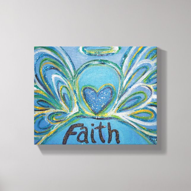 Faith Angel Ord Art Painting Wrapped Canvas (Framsida)