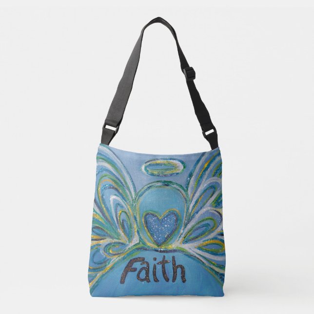 Faith Angel Ord Art Purse Kor Body Bag Axelväska (Framsida)