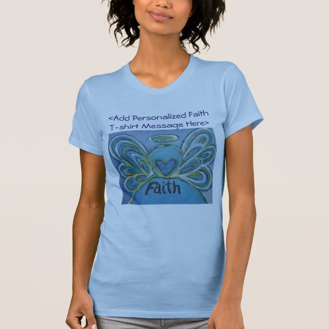 Faith Angel Ord inspirational Customized Shirts Tröja (Framsida)