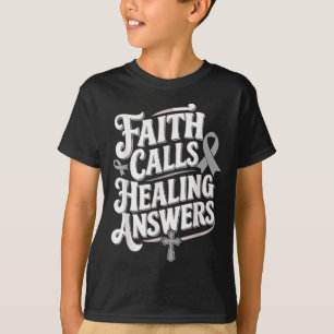 Faith anropar läkningsanswers Diabetes Awareness T Shirt