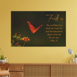 Faith är.. inspirationsskript canvastryck