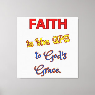 Faith är Kanvastrycket GPS Stretched Canvastryck