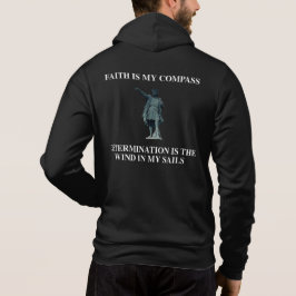 FAITH ÄR MY COMPASS Hoodie med zipper T Shirt