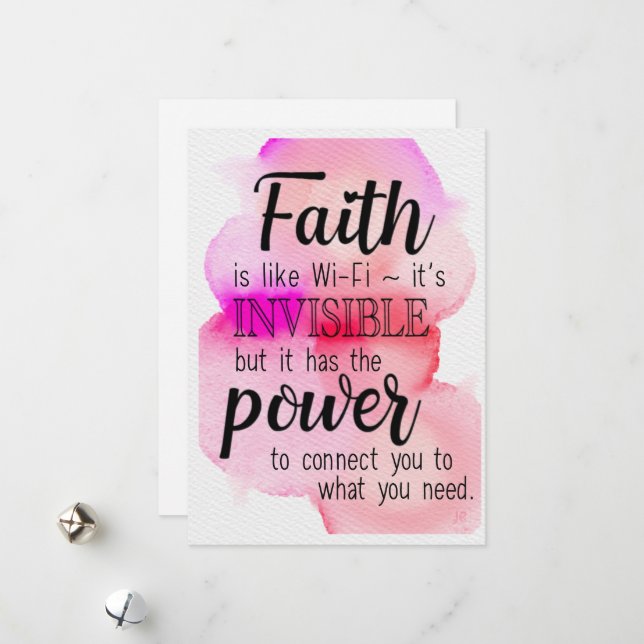 Faith är som Wi-Fi Julkort (Fram/Back In Situ)