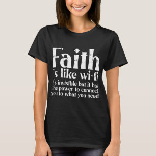 Faith är som Wifi Gud Jesus Religiösa Christian M T Shirt