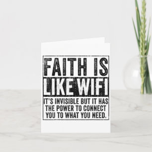 Faith är som Wifi Jesus Religiösa Christian F Kort