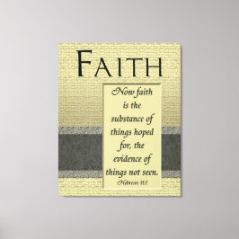 Faith är substansens wrapped Canvas
