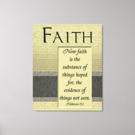 Faith är substansens wrapped Canvas